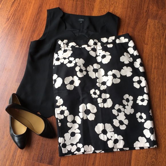 LOFT Floral Pencil Skirt - Picture 1 of 5